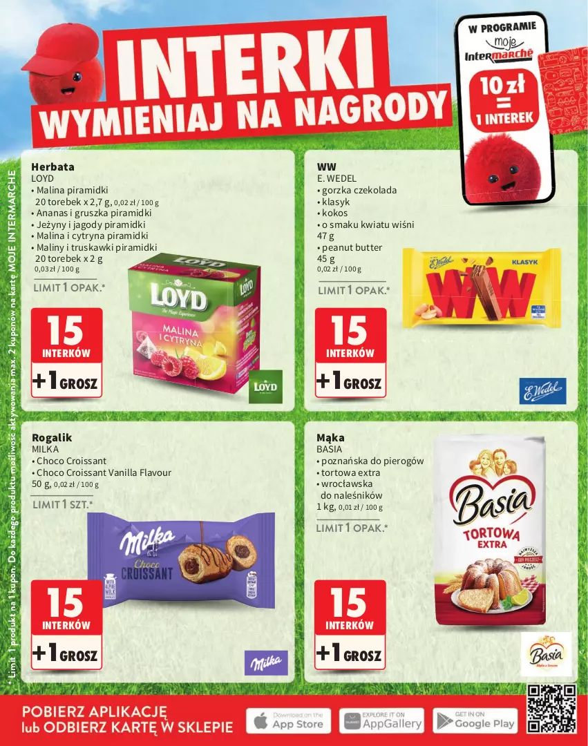 Gazetka promocyjna Intermarche - Gazetka Intermarche - ważna 02.03 do 30.06.2026 - strona 6 - produkty: Ananas, Basia, Croissant, Czekolada, E. Wedel, Herbata, Jagody, Jeżyny, Kokos, Loyd, Mąka, Maliny, Milka, Rogal, Truskawki