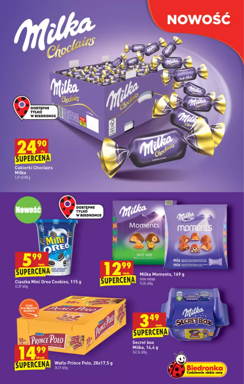 Gazetka promocyjna Biedronka - W tym tygodniu - ważna 03.03 do 09.03.2022 - strona 51 - produkty: Ciastka, Cukier, Cukierki, Milka, Moments, Oreo, Prince Polo, Wafle