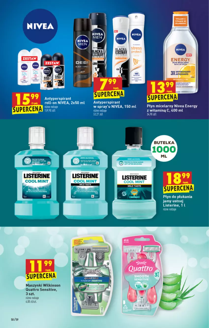 Gazetka promocyjna Biedronka - W tym tygodniu - ważna 03.03 do 09.03.2022 - strona 58 - produkty: Listerine, Nivea, Płyn do płukania, Płyn do płukania jamy ustnej, Płyn micelarny