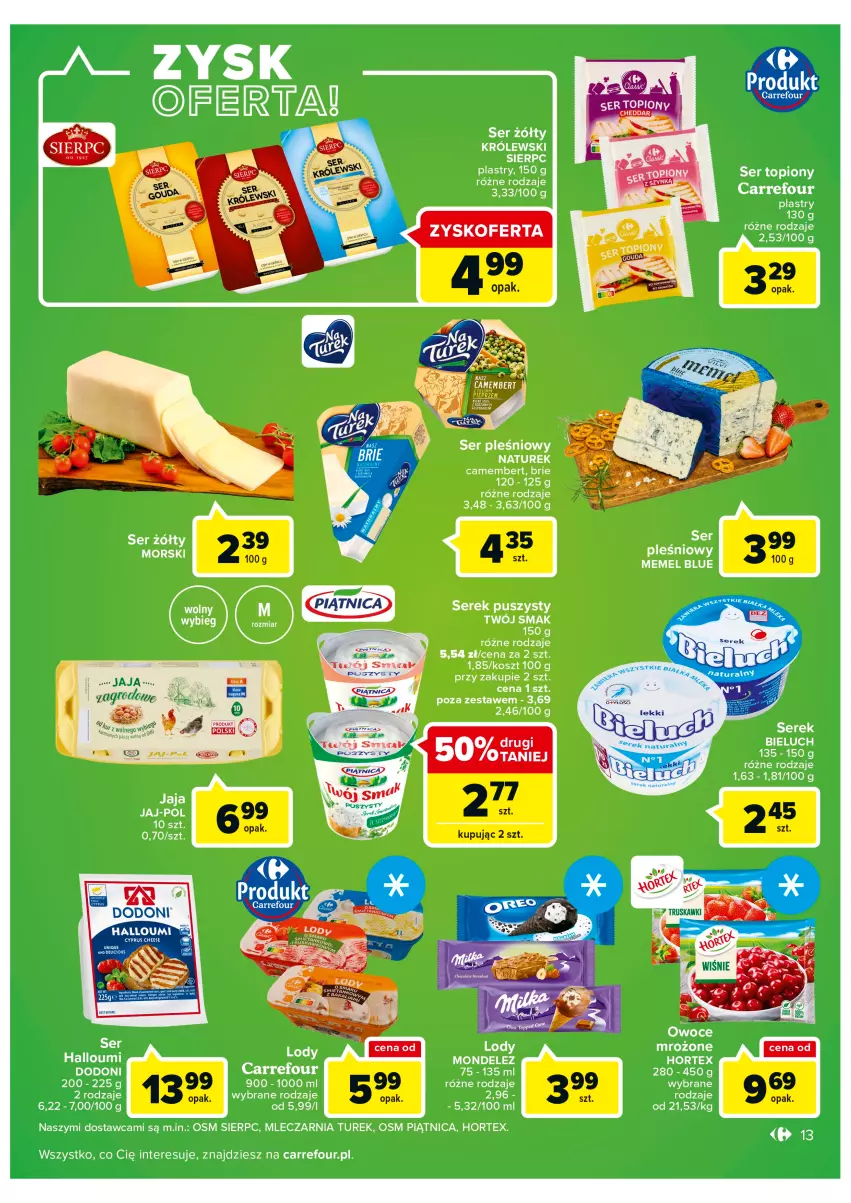 Gazetka promocyjna Carrefour - Gazetka Carrefour ZyskOferty - ważna 16.05 do 21.05.2022 - strona 13 - produkty: Camembert, Piątnica, Ser, Sos