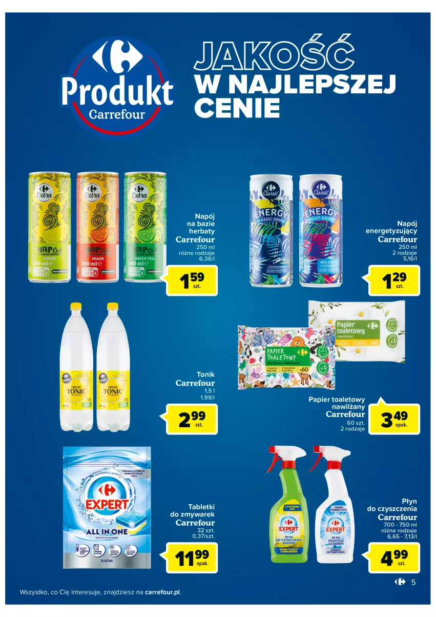 Gazetka promocyjna Carrefour - Gazetka Carrefour ZyskOferty - ważna 16.05 do 21.05.2022 - strona 5 - produkty: Napój, Papier, Papier toaletowy, Tablet, Tonik