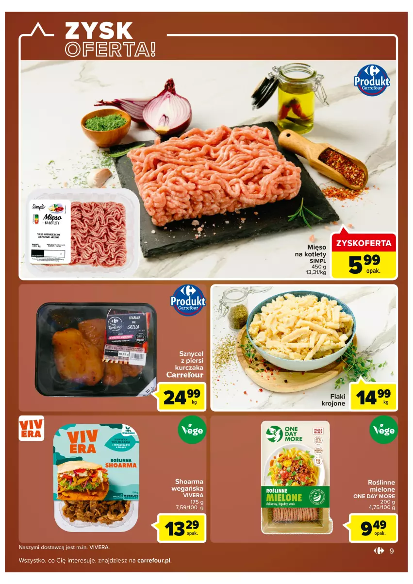 Gazetka promocyjna Carrefour - Gazetka Carrefour ZyskOferty - ważna 16.05 do 21.05.2022 - strona 9 - produkty: Flaki, Kotlet, Mięso