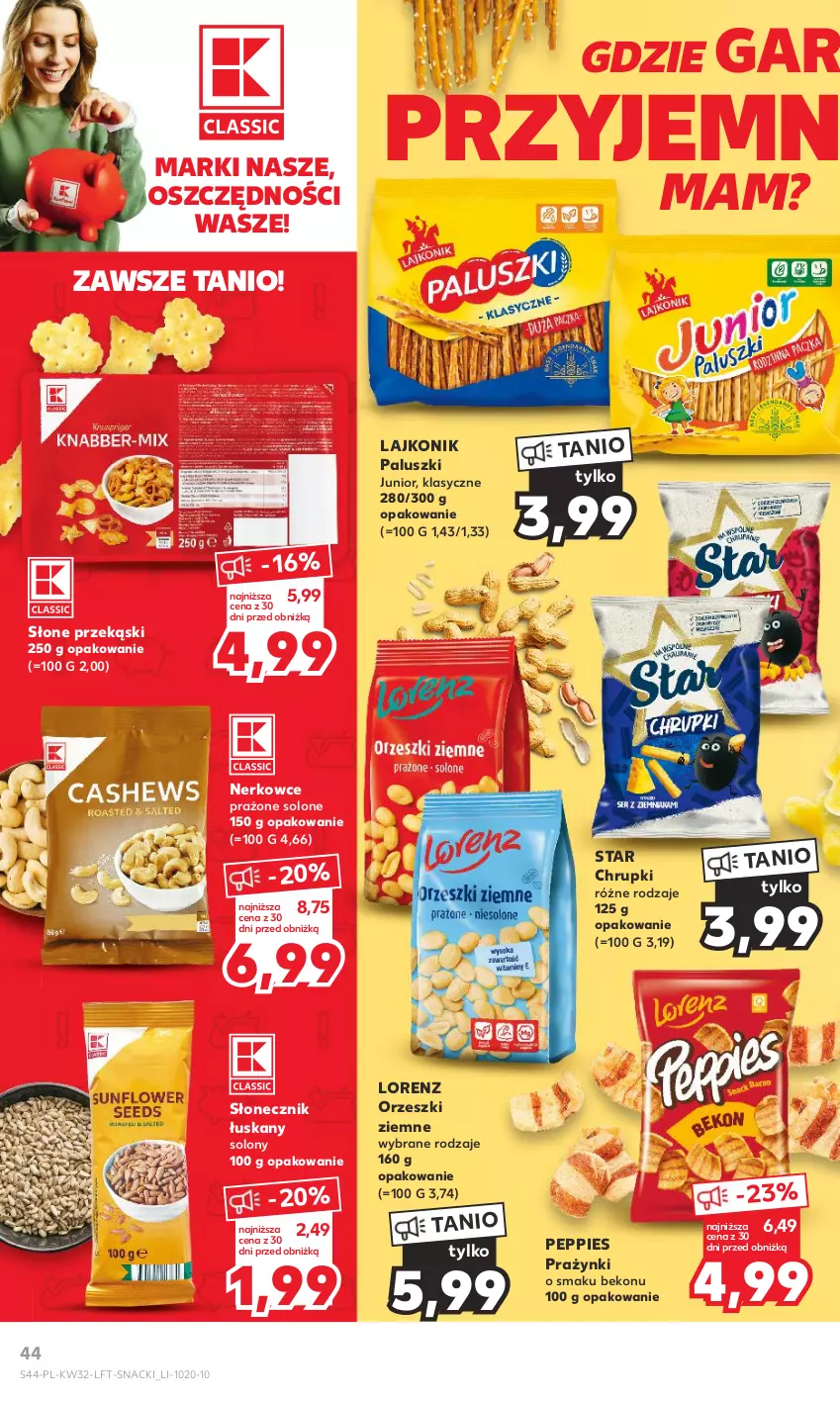 Gazetka promocyjna Kaufland - Gazetka tygodnia - ważna 10.08 do 16.08.2023 - strona 44 - produkty: Beko, Chrupki, Lajkonik, Lorenz, Orzeszki, Orzeszki ziemne