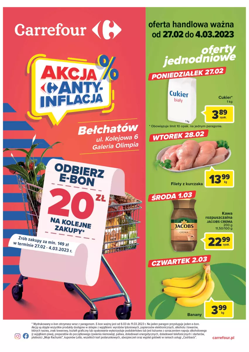 Gazetka promocyjna Carrefour - Gazetka Market Bełchatów - ważna 27.02 do 04.03.2023 - strona 1 - produkty: Gra, Olej, Papier, Piec, Piwa, Rama, Telefon