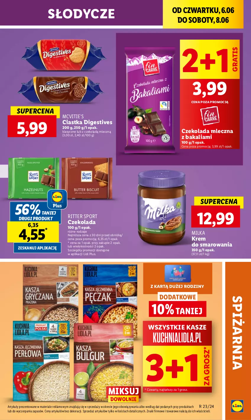 Gazetka promocyjna Lidl - GAZETKA - ważna 06.06 do 08.06.2024 - strona 27 - produkty: Ciastka, Czekolada, Czekolada mleczna, Gra, Milka, Por, Ritter Sport, Sport