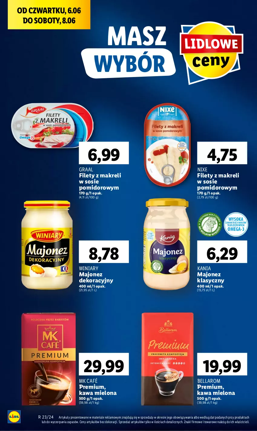 Gazetka promocyjna Lidl - GAZETKA - ważna 06.06 do 08.06.2024 - strona 38 - produkty: Bell, Bella, Gra, Graal, Kawa, Kawa mielona, Majonez, Omega-3, Sok, Sos, Winiary