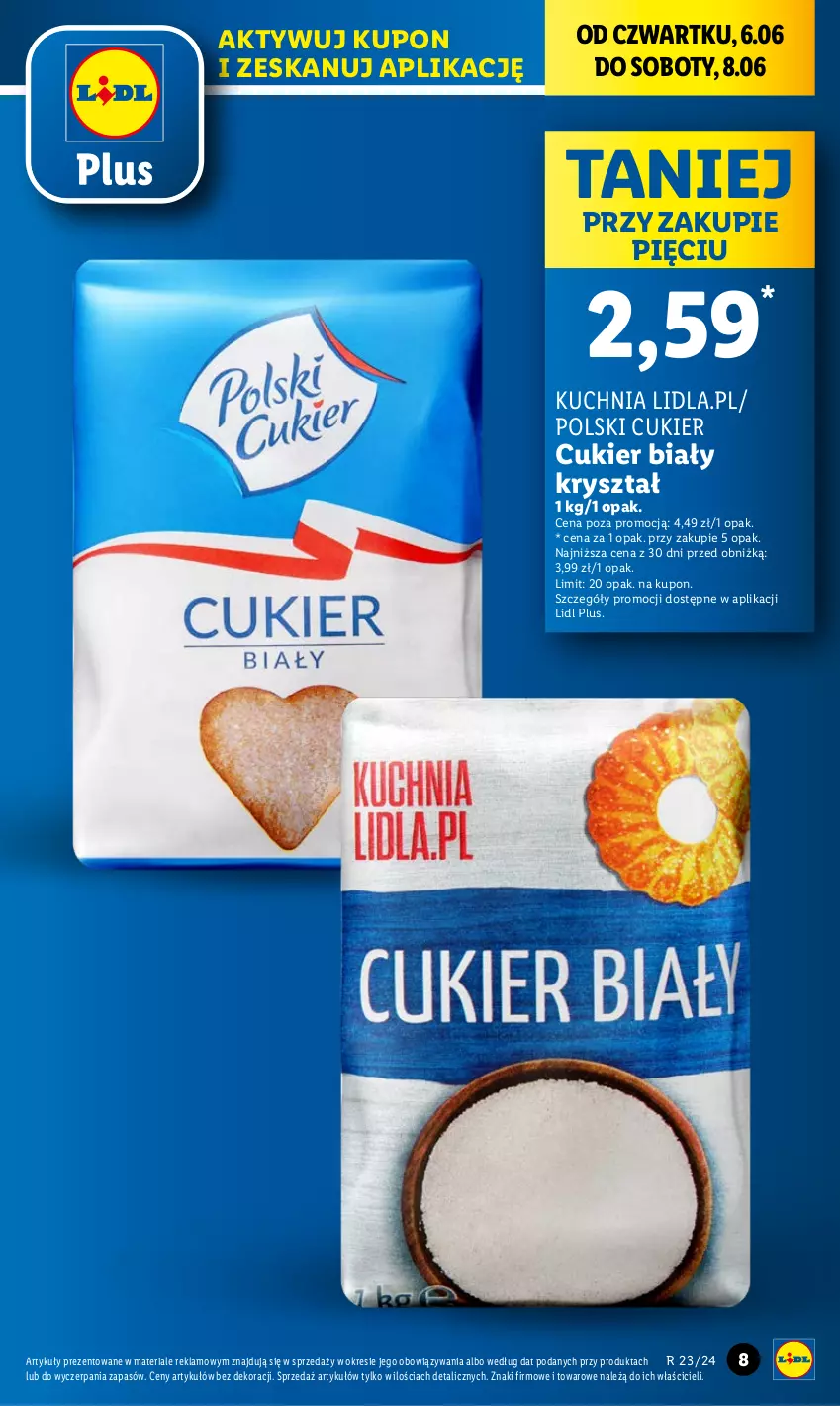 Gazetka promocyjna Lidl - GAZETKA - ważna 06.06 do 08.06.2024 - strona 5 - produkty: Cukier, Kuchnia