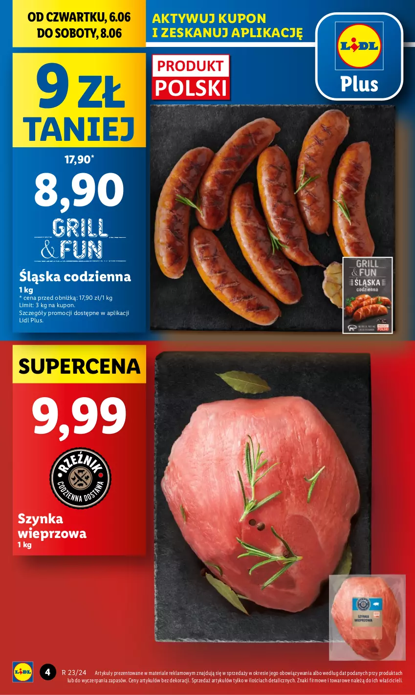 Gazetka promocyjna Lidl - GAZETKA - ważna 06.06 do 08.06.2024 - strona 6 - produkty: Szynka, Szynka wieprzowa