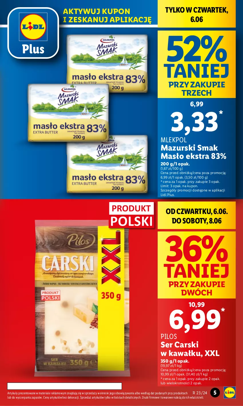 Gazetka promocyjna Lidl - GAZETKA - ważna 06.06 do 08.06.2024 - strona 7 - produkty: Cars, Kawa, Masło, Pilos, Ser