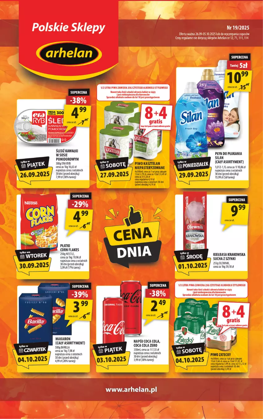 Gazetka promocyjna Arhelan - Gazetka - ważna 26.09 do 05.10.2025 - strona 1 - produkty: Gin, Gra, Kasztelan, Kawa, Piec, Piwa, Piwo