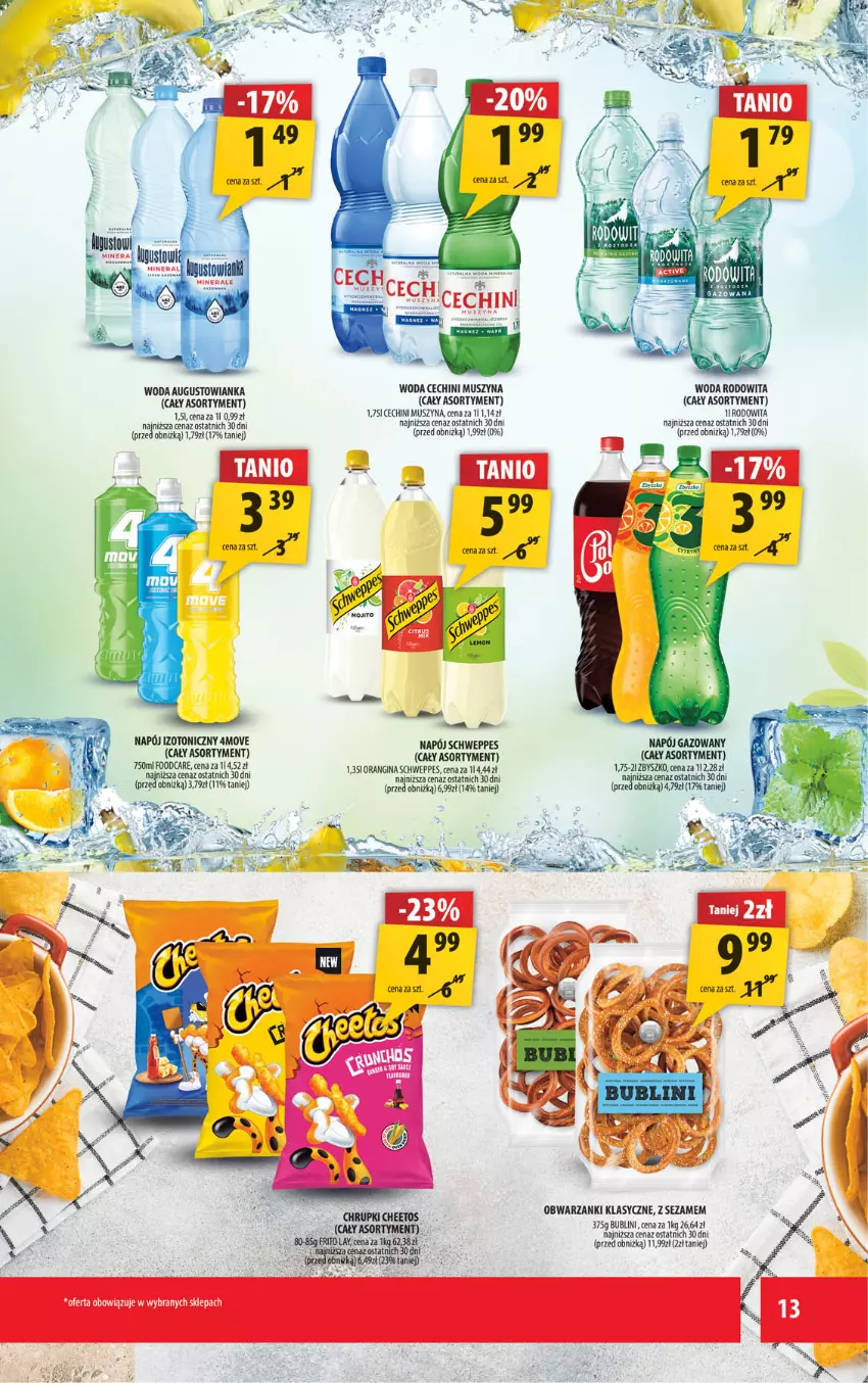 Gazetka promocyjna Arhelan - Gazetka - ważna 26.09 do 05.10.2025 - strona 13 - produkty: Gin, Mus, Napój, Napój gazowany, Napój izotoniczny, Schweppes, Sezam, Szyna, Woda