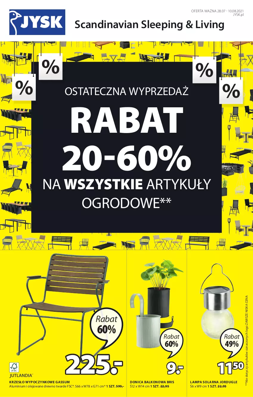 Gazetka promocyjna Jysk - Oferta tygodnia - ważna 28.07 do 10.08.2021 - strona 2 - produkty: Krzesło, Lampa, Olej