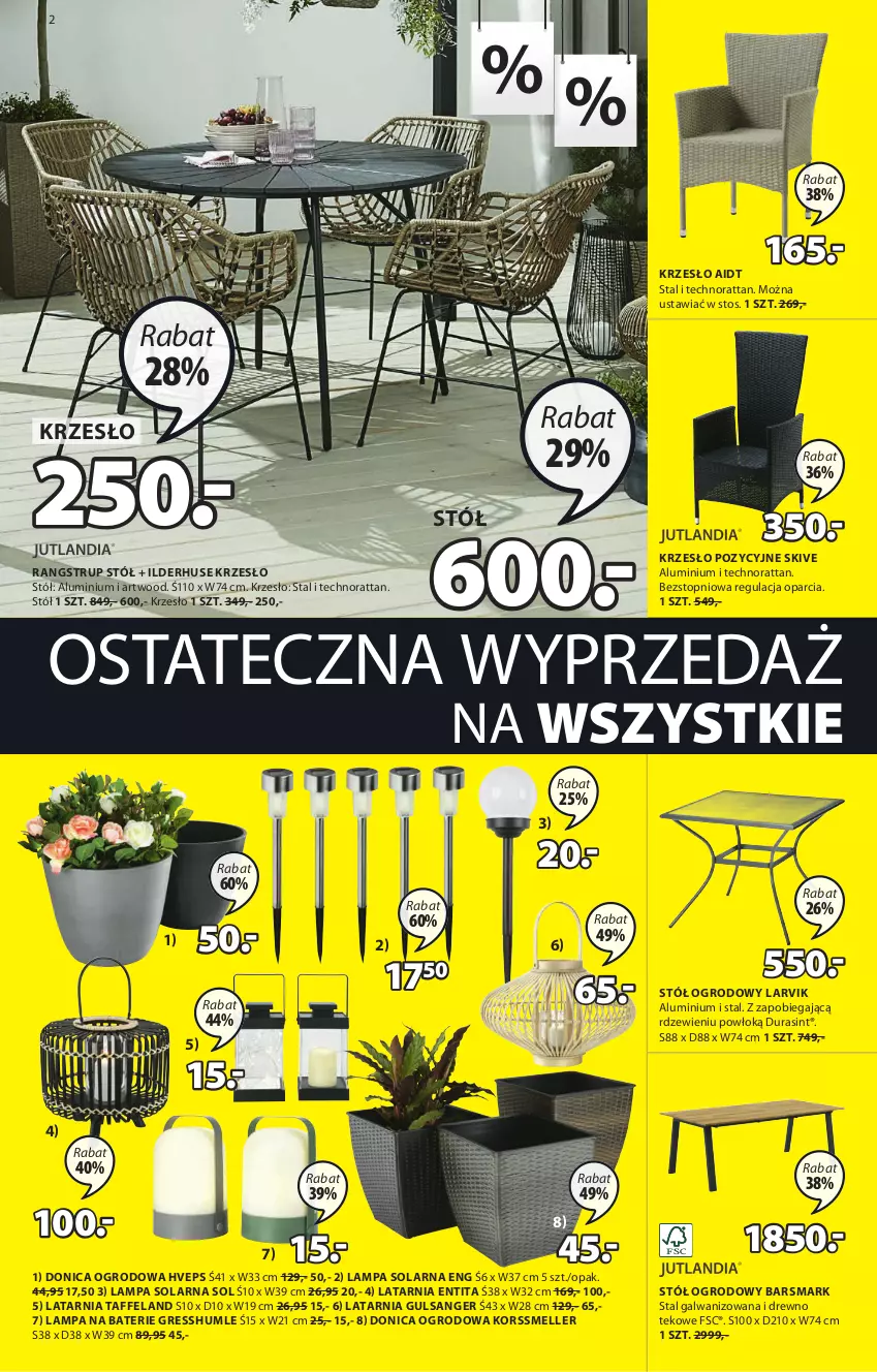 Gazetka promocyjna Jysk - Oferta tygodnia - ważna 28.07 do 10.08.2021 - strona 3 - produkty: Artwood, Gres, Krzesło, Lampa, Latarnia, Stół, Top