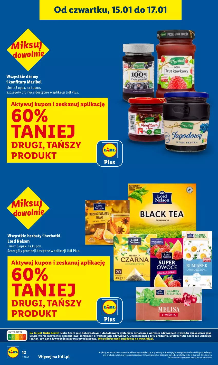 Gazetka promocyjna Lidl - GAZETKA - ważna 15.01 do 17.01.2026 - strona 12 - produkty: Dżem