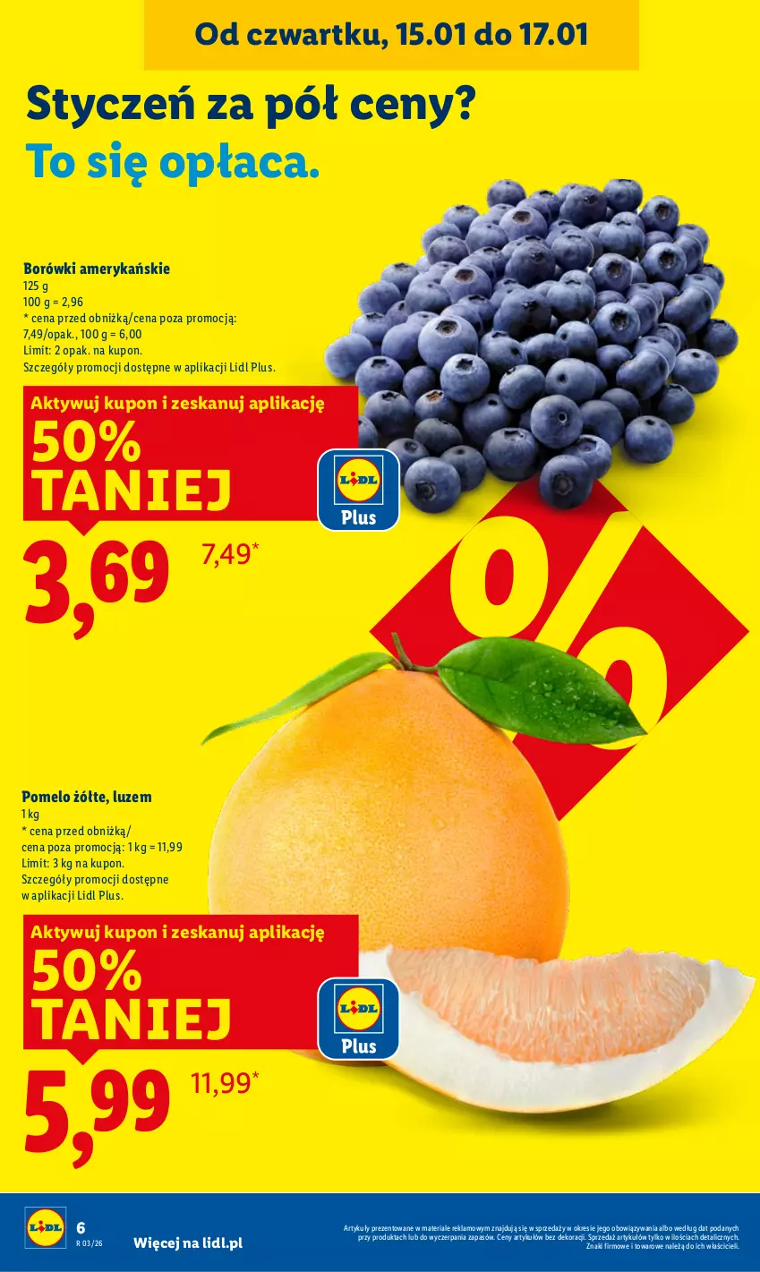 Gazetka promocyjna Lidl - GAZETKA - ważna 15.01 do 17.01.2026 - strona 6 - produkty: Pomelo