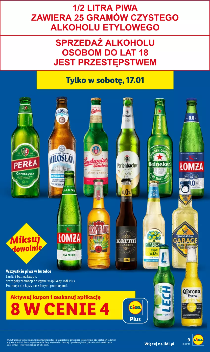 Gazetka promocyjna Lidl - GAZETKA - ważna 15.01 do 17.01.2026 - strona 9 - produkty: Piwa