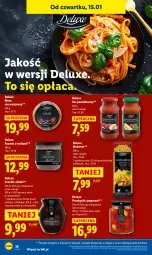 Gazetka promocyjna Lidl - GAZETKA - Gazetka - ważna od 17.01 do 17.01.2026 - strona 38 - produkty: Makaron, Sos, Oliwki, Sos pomidorowy, Pasztet