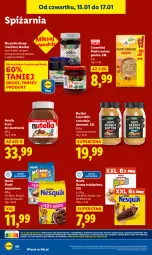 Gazetka promocyjna Lidl - GAZETKA - Gazetka - ważna od 17.01 do 17.01.2026 - strona 50 - produkty: Nutella, Nesquik, Dżem, Płatki owsiane, Lion, Baton, Danio, Cini Minis, Nestlé