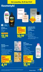 Gazetka promocyjna Lidl - GAZETKA - Gazetka - ważna od 17.01 do 17.01.2026 - strona 53 - produkty: Woda perfumowana, Palmolive, Bell, Płyn micelarny, Perfum, Maska w płachcie, Garnier, Woda, Maska