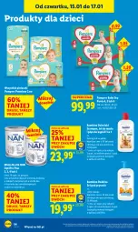 Gazetka promocyjna Lidl - GAZETKA - Gazetka - ważna od 17.01 do 17.01.2026 - strona 54 - produkty: Płyn do kąpieli, Pampers, NAN Optipro, Szampon, Dzieci, Nestlé