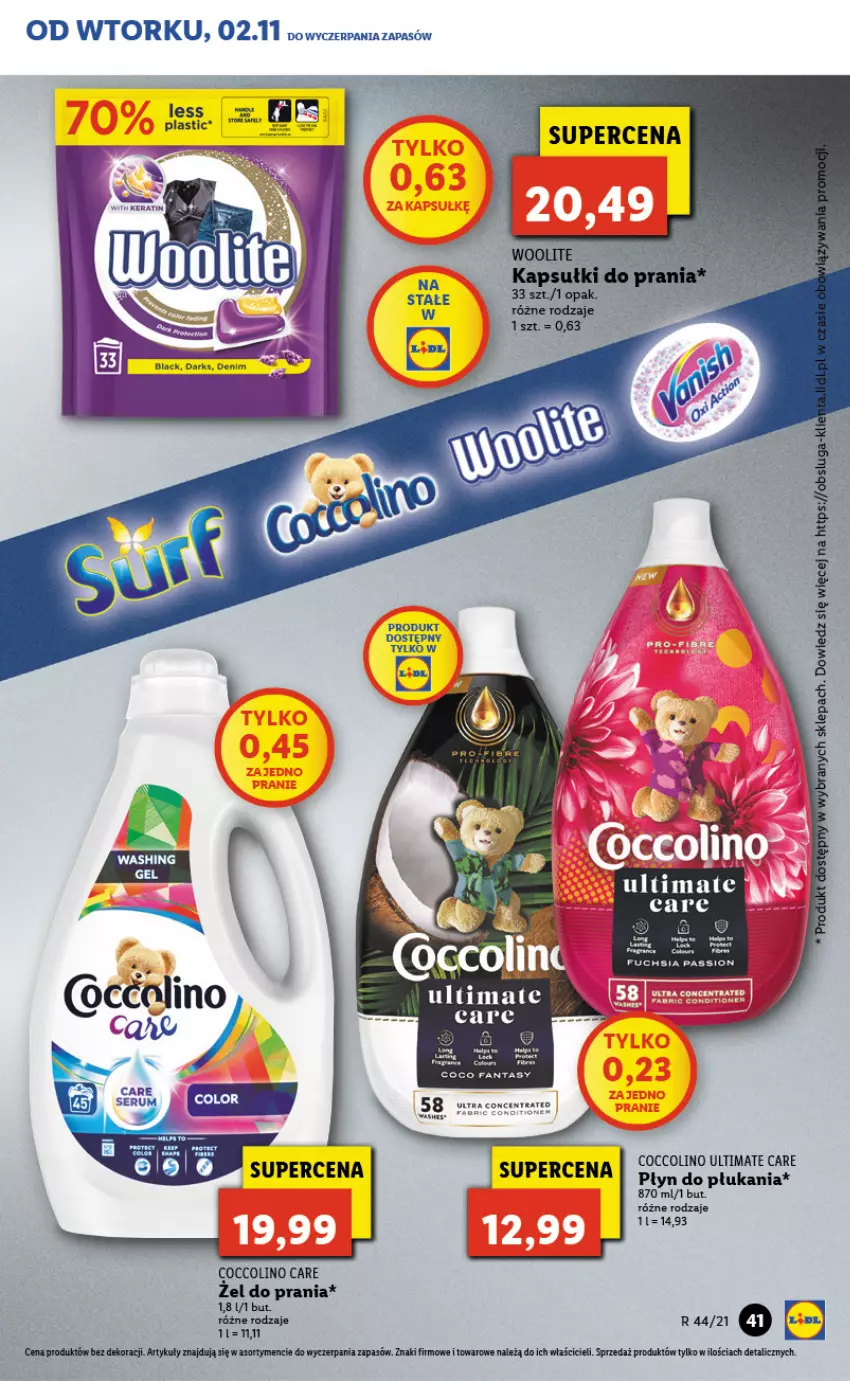 Gazetka promocyjna Lidl - GAZETKA - ważna 02.11 do 03.11.2021 - strona 41 - produkty: Coccolino, EPEE, Fa, Płyn do płukania