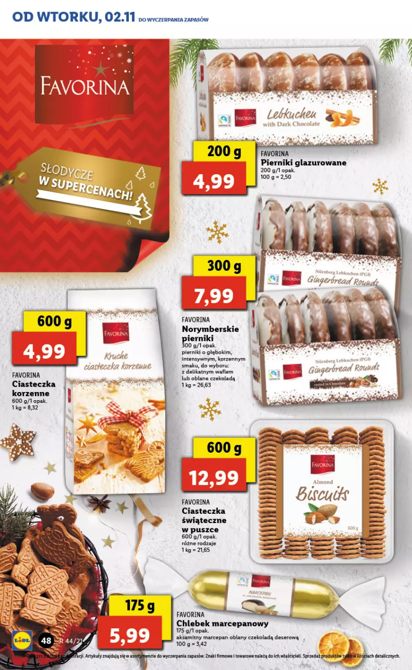 Gazetka promocyjna Lidl - GAZETKA - ważna 02.11 do 03.11.2021 - strona 48 - produkty: Aksam, Chleb, Deser, Fa, Lazur, Piernik, Ser, Wafle