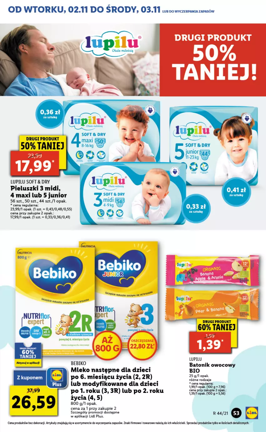 Gazetka promocyjna Lidl - GAZETKA - ważna 02.11 do 03.11.2021 - strona 53 - produkty: Baton, Bebiko, Dzieci, Mleko, O nas, Tonik