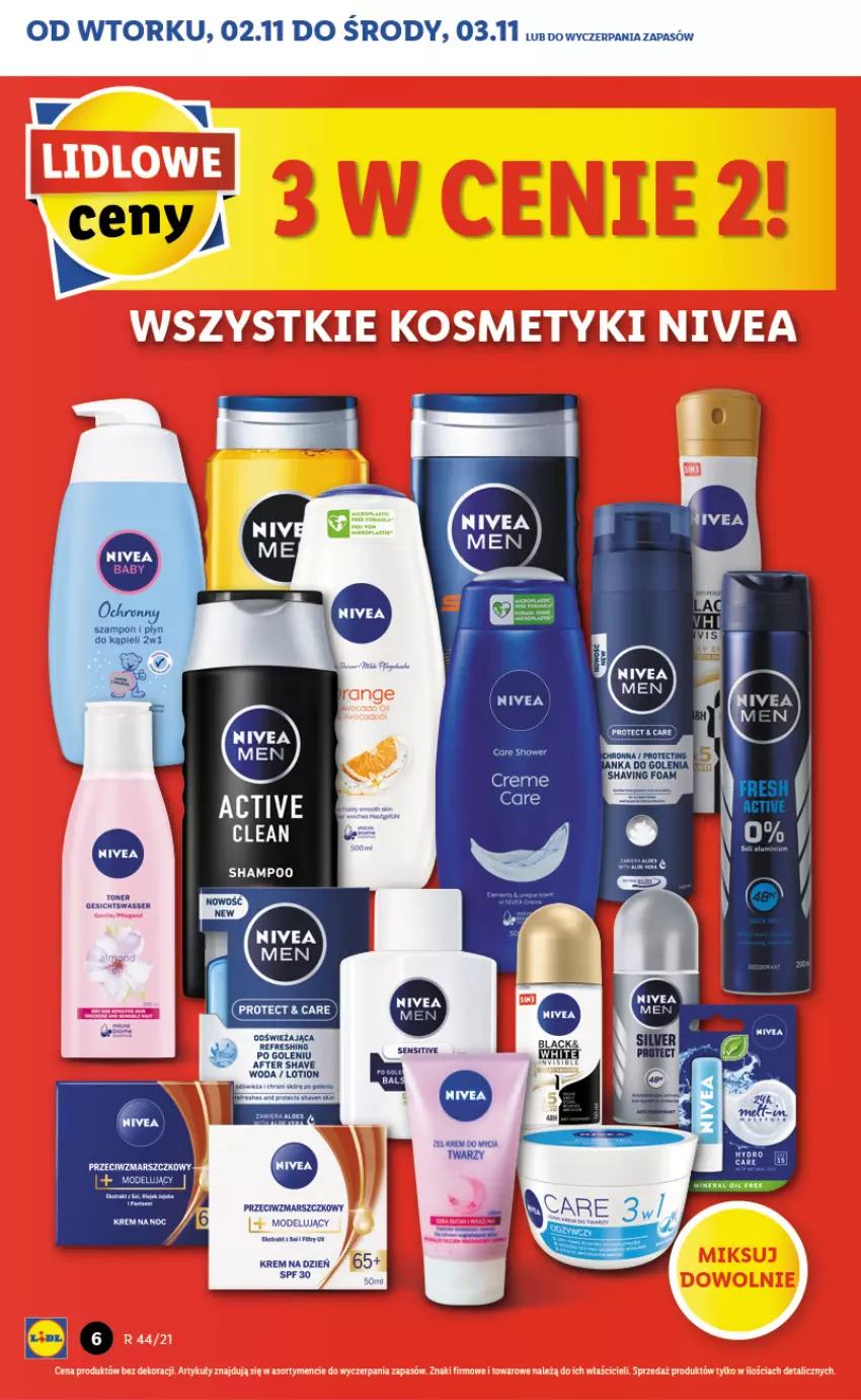 Gazetka promocyjna Lidl - GAZETKA - ważna 02.11 do 03.11.2021 - strona 6 - produkty: Dell, Krem na dzień, Nivea, Woda