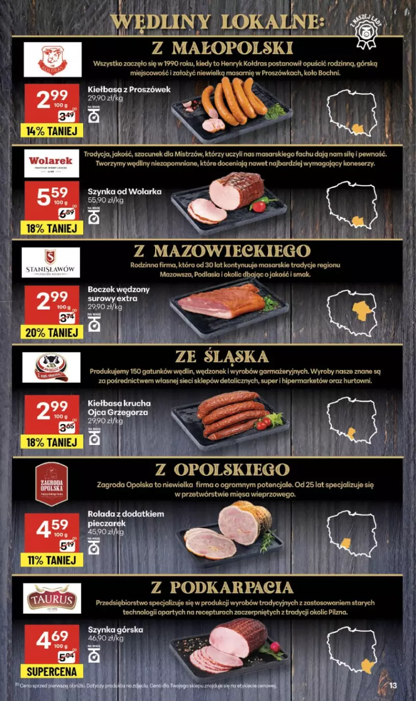 Gazetka promocyjna Delikatesy Centrum - Franczyza DC45 Czwartek - ważna 06.11 do 12.11.2025 - strona 13 - produkty: Fa, Karp, Kiełbasa, Kiełbasa krucha, Kołdra, Rolada, Ser, Sofa, Szynka