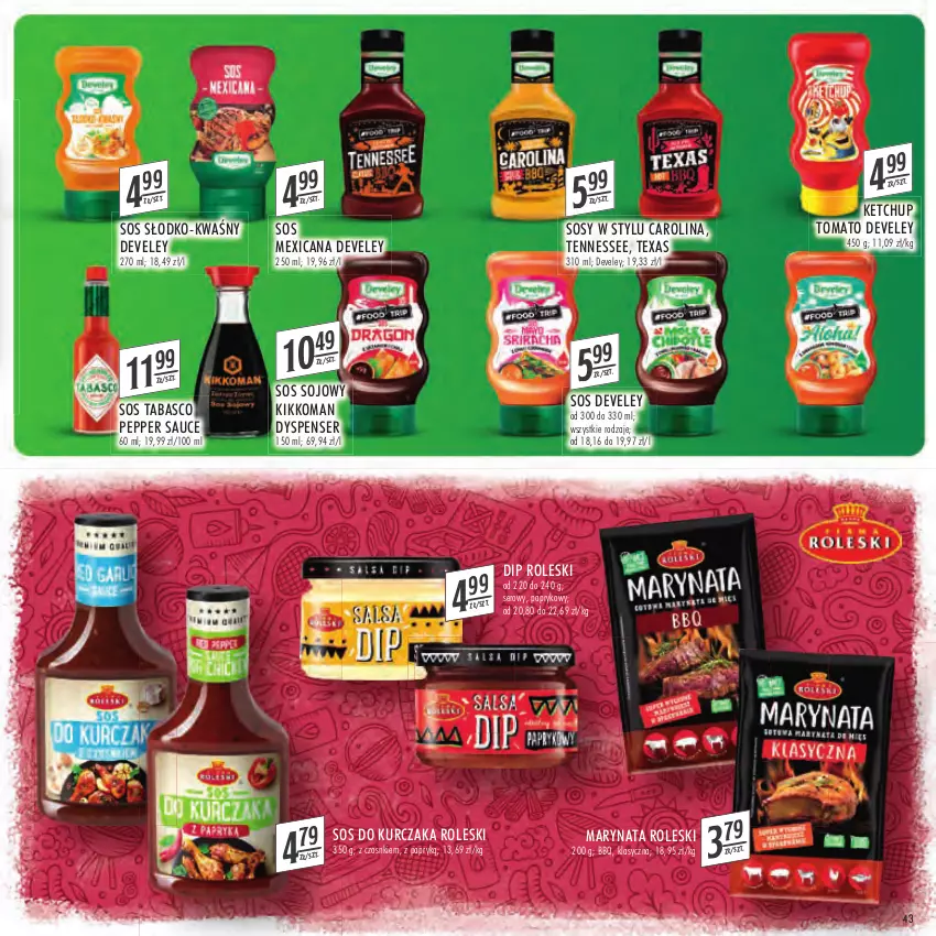 Gazetka promocyjna Stokrotka - Katalog Grill - ważna 21.04 do 04.05.2022 - strona 43 - produkty: Ketchup, Kurczak, Ser, Sos, Sos sojowy, Sos tabasco