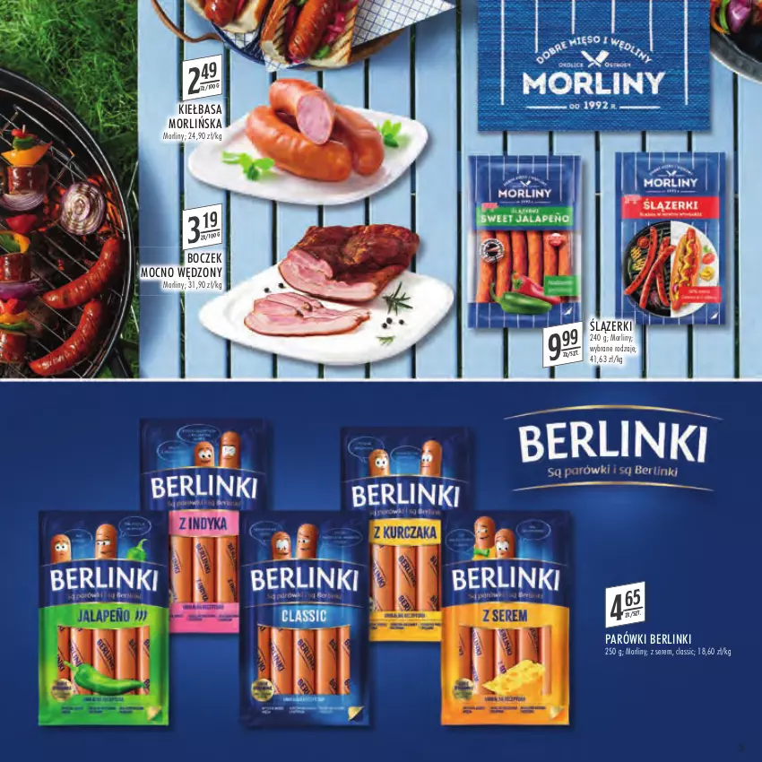 Gazetka promocyjna Stokrotka - Katalog Grill - ważna 21.04 do 04.05.2022 - strona 5 - produkty: Berlinki, Boczek, Kiełbasa, Morliny, Parówki, Ser