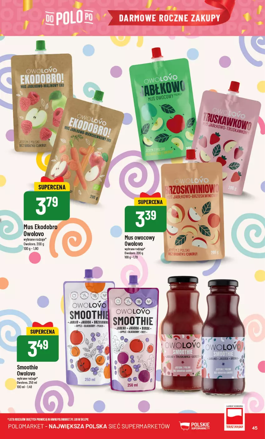 Gazetka promocyjna PoloMarket - Gazetka pomocyjna - ważna 18.10 do 24.10.2023 - strona 45 - produkty: Mus, Smoothie