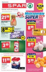 Gazetka promocyjna Spar - Spar - Gazetka - ważna od 22.01 do 22.01.2025 - strona 1 - produkty: Piwo, Kawa rozpuszczalna, Jaja, Kawa, Carlsberg, Czekolada, Jaja z wolnego wybiegu, Milka, Mleko