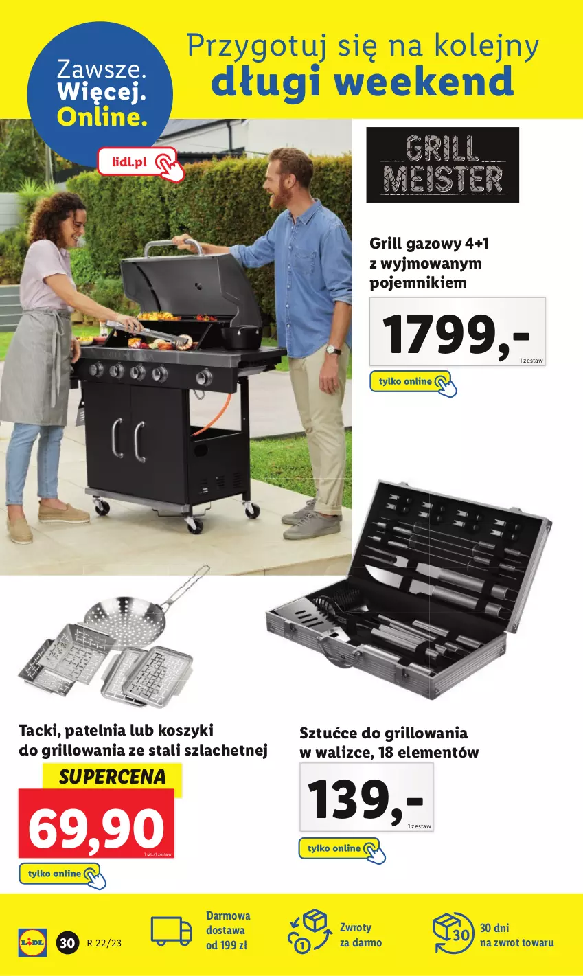 Gazetka promocyjna Lidl - GAZETKA - ważna 29.05 do 03.06.2023 - strona 36 - produkty: Grill, Grill gazowy, Kosz, Olej, Patelnia, Pojemnik