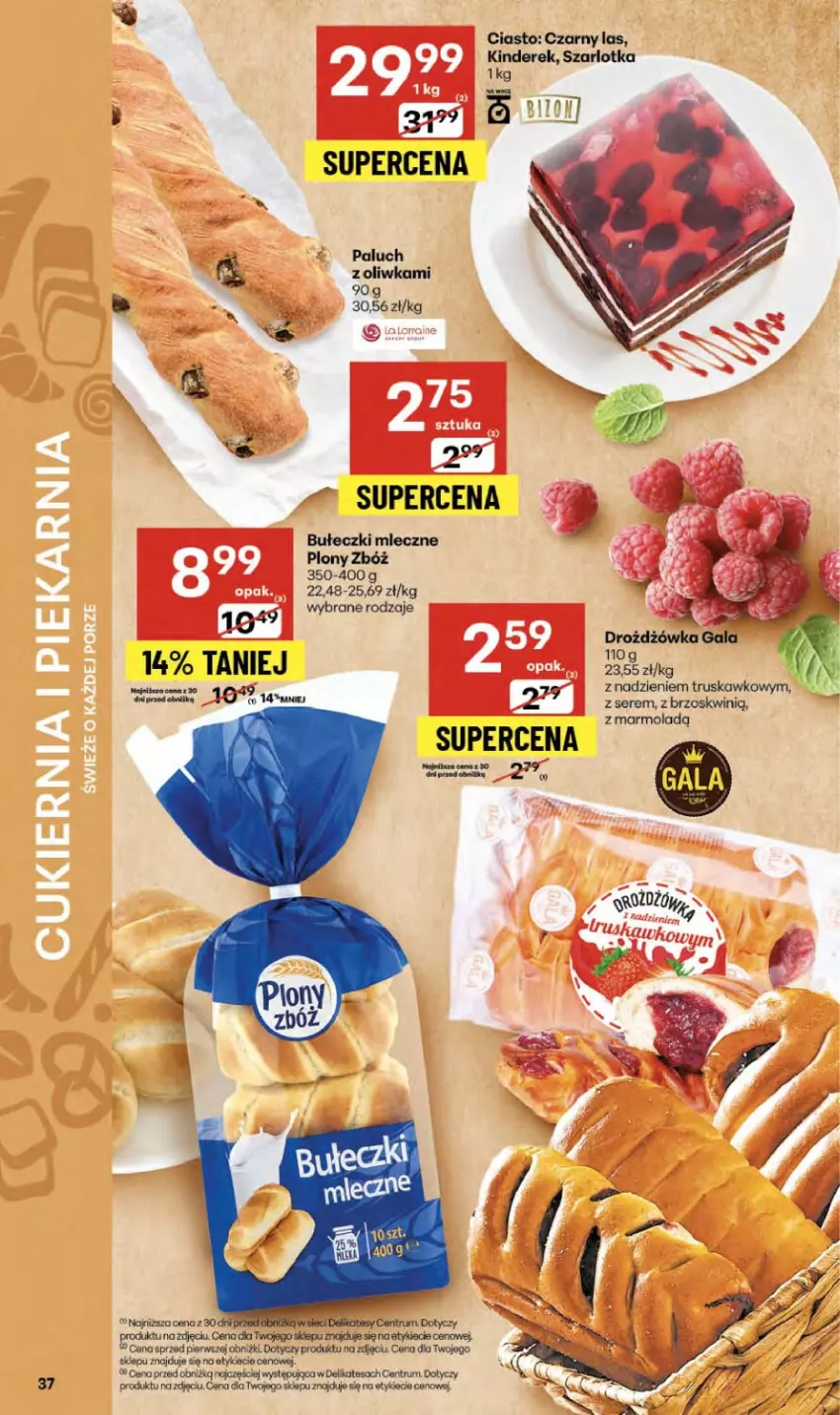 Gazetka promocyjna Delikatesy Centrum - Franczyza DC38 Czwartek - ważna 18.09 do 24.09.2025 - strona 37 - produkty: Bułeczki, Bułeczki mleczne, Gala, Kinder, Mola, Rum, Ser, Szarlotka