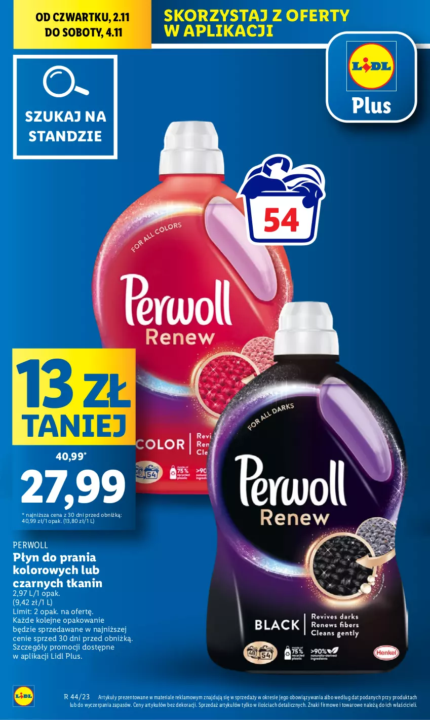 Gazetka promocyjna Lidl - GAZETKA - ważna 02.11 do 04.11.2023 - strona 10 - produkty: Olej, Perwoll, Płyn do prania