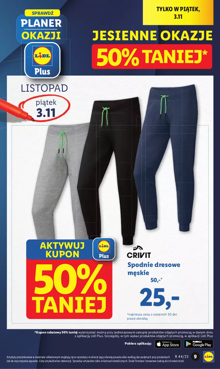 Gazetka promocyjna Lidl - GAZETKA - ważna 02.11 do 04.11.2023 - strona 17 - produkty: Dres, Spodnie, Spodnie dresowe, Top