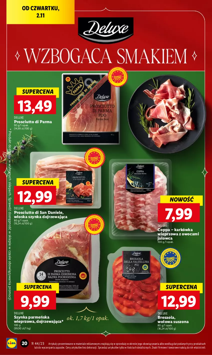 Gazetka promocyjna Lidl - GAZETKA - ważna 02.11 do 04.11.2023 - strona 32 - produkty: Bresaola, Karkówka wieprzowa, Prosciutto, Szynka