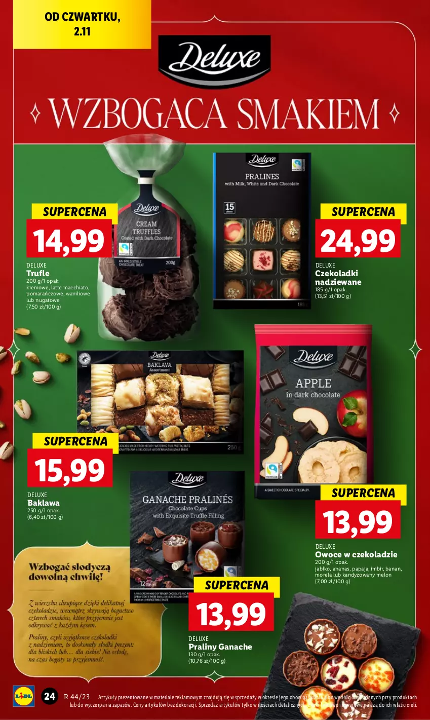 Gazetka promocyjna Lidl - GAZETKA - ważna 02.11 do 04.11.2023 - strona 36 - produkty: Ananas, Chia, Imbir, Melon, Morela, Owoce, Papaja, Praliny