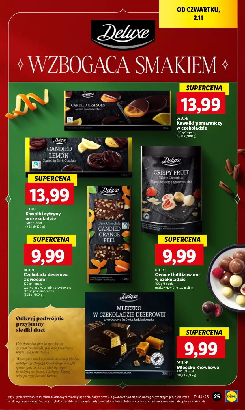 Gazetka promocyjna Lidl - GAZETKA - ważna 02.11 do 04.11.2023 - strona 37 - produkty: Cytryny, Czekolada, Deser, Kawa, Maliny, Mleczko, Owoce, Ser, Truskawki