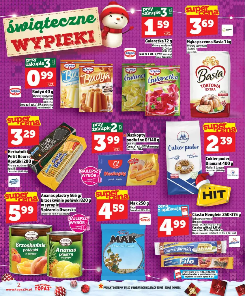 Gazetka promocyjna Topaz - Gazetka - ważna 18.12 do 23.12.2025 - strona 2 - produkty: Gala, Galaretka, Helio