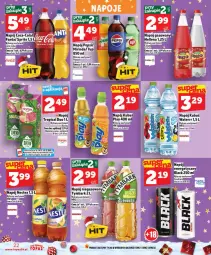 Gazetka promocyjna Topaz - Gazetka - Gazetka - ważna od 23.12 do 23.12.2025 - strona 22 - produkty: Top, Napój energetyczny, Mirinda, Coca-Cola, Lack, Pepsi, Hellena, Napój gazowany, Tymbark, Kubuś, Napój niegazowany, Gala, Napój, Hortex, K2