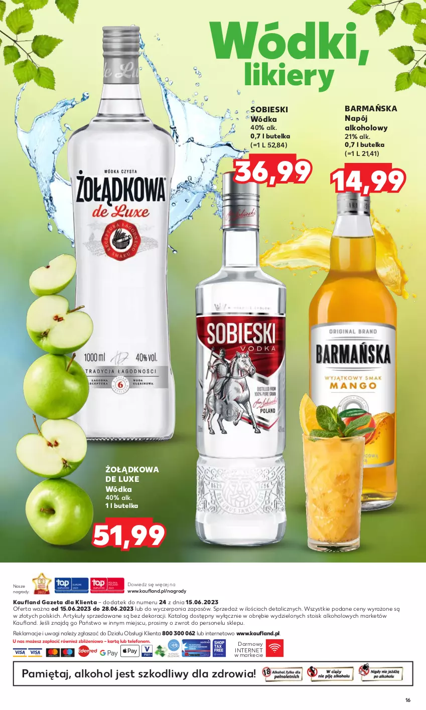 Gazetka promocyjna Kaufland - Barek Kauflandu - ważna 15.06 do 28.06.2023 - strona 16 - produkty: Likier, Mięta, Napój, Wagi, Wódka