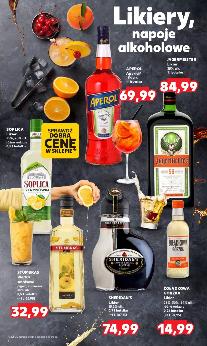 Gazetka promocyjna Kaufland - Barek Kauflandu - ważna 15.06 do 28.06.2023 - strona 5 - produkty: Aperol, Jagermeister, Likier, Napoje, Soplica, Wódka