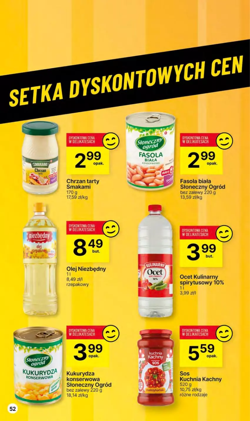 Gazetka promocyjna Delikatesy Centrum - NOWA GAZETKA Delikatesy Centrum od 14 grudnia! 14-26.12.2023 - ważna 14.12 do 26.12.2023 - strona 52 - produkty: Chrzan, Fa, Fasola, Kuchnia, Kukurydza, Ocet, Ogród, Olej, Ser, Sos