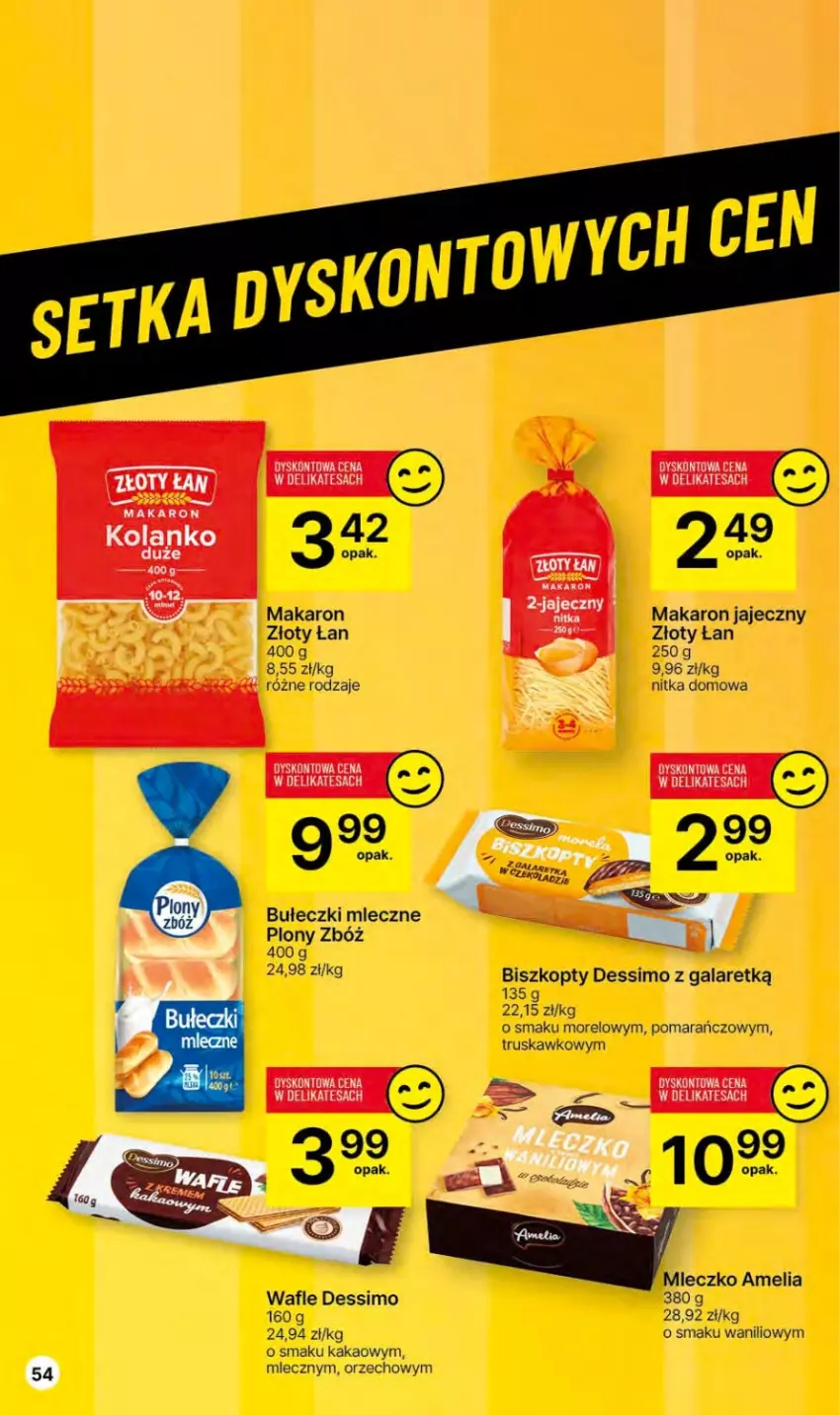 Gazetka promocyjna Delikatesy Centrum - NOWA GAZETKA Delikatesy Centrum od 14 grudnia! 14-26.12.2023 - ważna 14.12 do 26.12.2023 - strona 54 - produkty: Biszkopty, Bułeczki, Bułeczki mleczne, Gala, Kakao, Makaron, Mleczko, Wafle