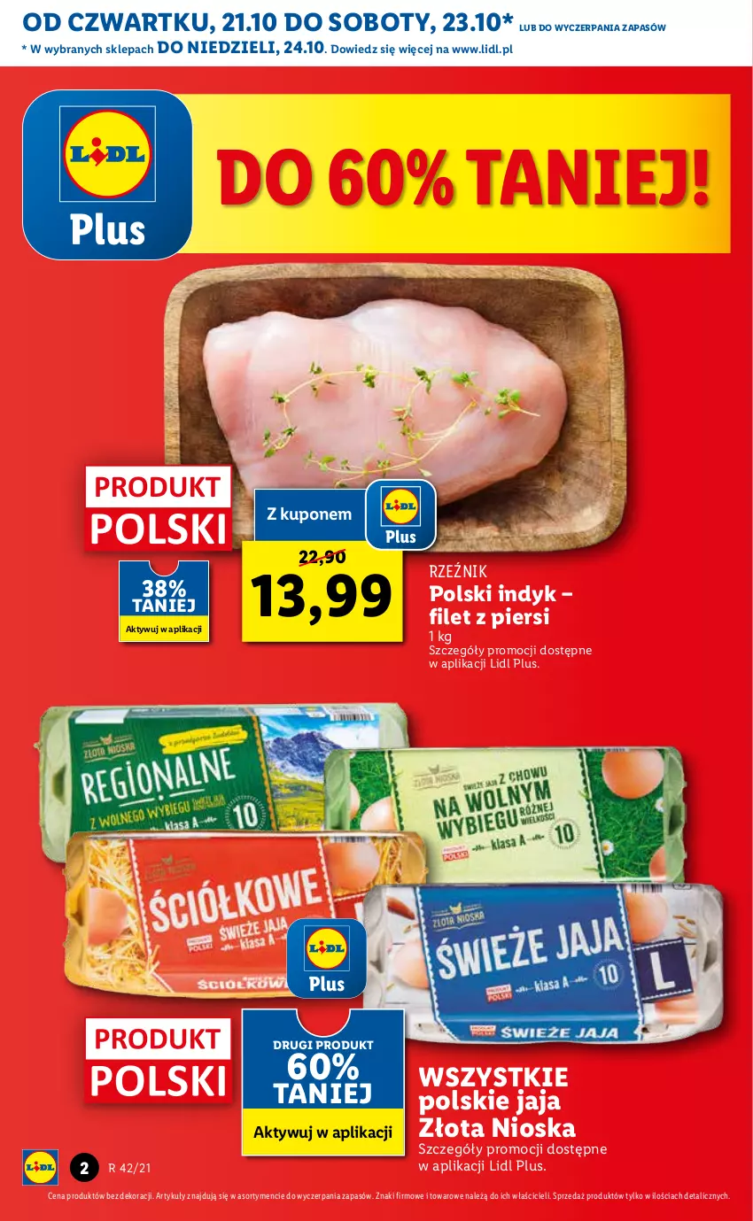 Gazetka promocyjna Lidl - GAZETKA - ważna 21.10 do 24.10.2021 - strona 2 - produkty: Jaja