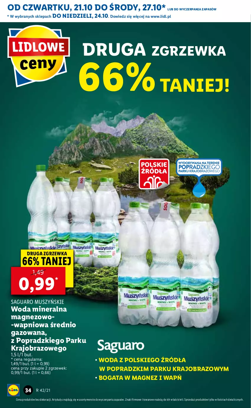 Gazetka promocyjna Lidl - GAZETKA - ważna 21.10 do 24.10.2021 - strona 34 - produkty: Magnez, Mus, Obraz, Woda, Woda mineralna