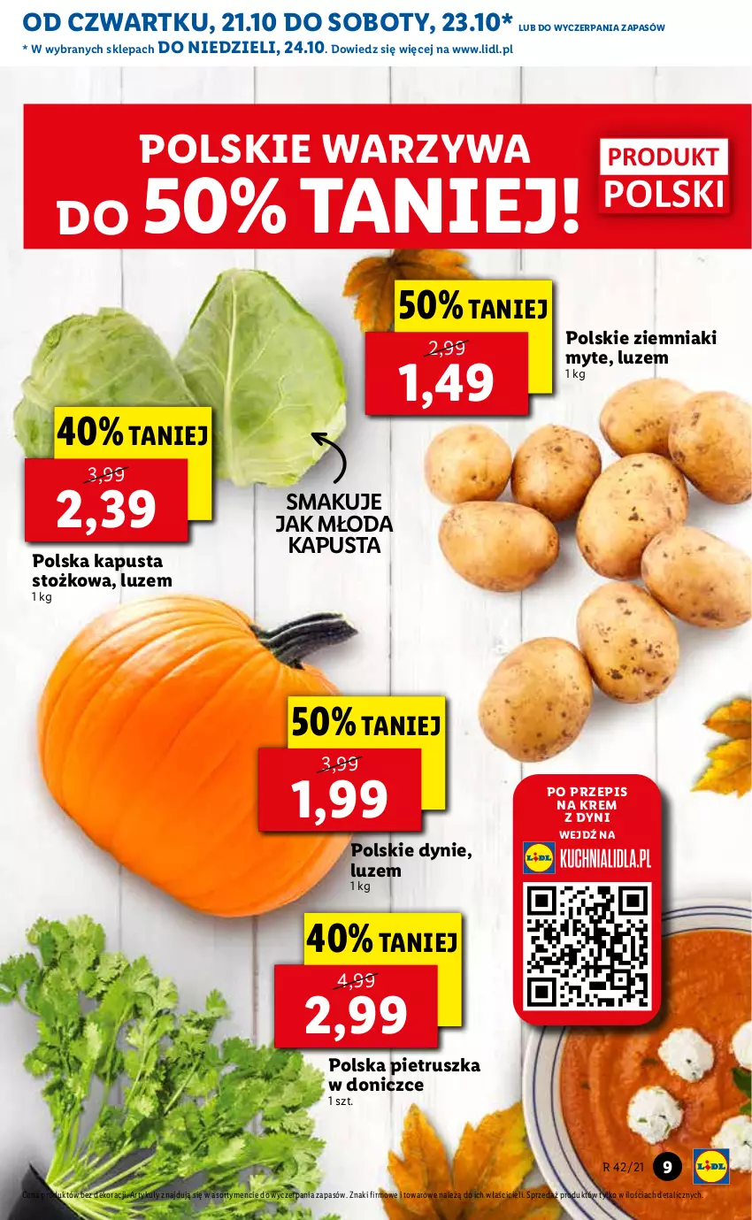 Gazetka promocyjna Lidl - GAZETKA - ważna 21.10 do 24.10.2021 - strona 9 - produkty: Pietruszka, Warzywa, Ziemniaki