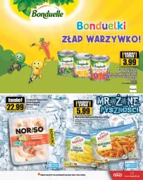 Gazetka promocyjna Topaz - Gazetka - Gazetka - ważna od 02.10 do 02.10.2024 - strona 13 - produkty: Marchewka, Warzywa, Top, Bonduelle, Drób, Krewetki, Ogród, Groszek, Kukurydza, Szpinak, Hortex, Fa